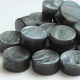 Pearly Grey Upcycled Bowling Ball Worry Stone