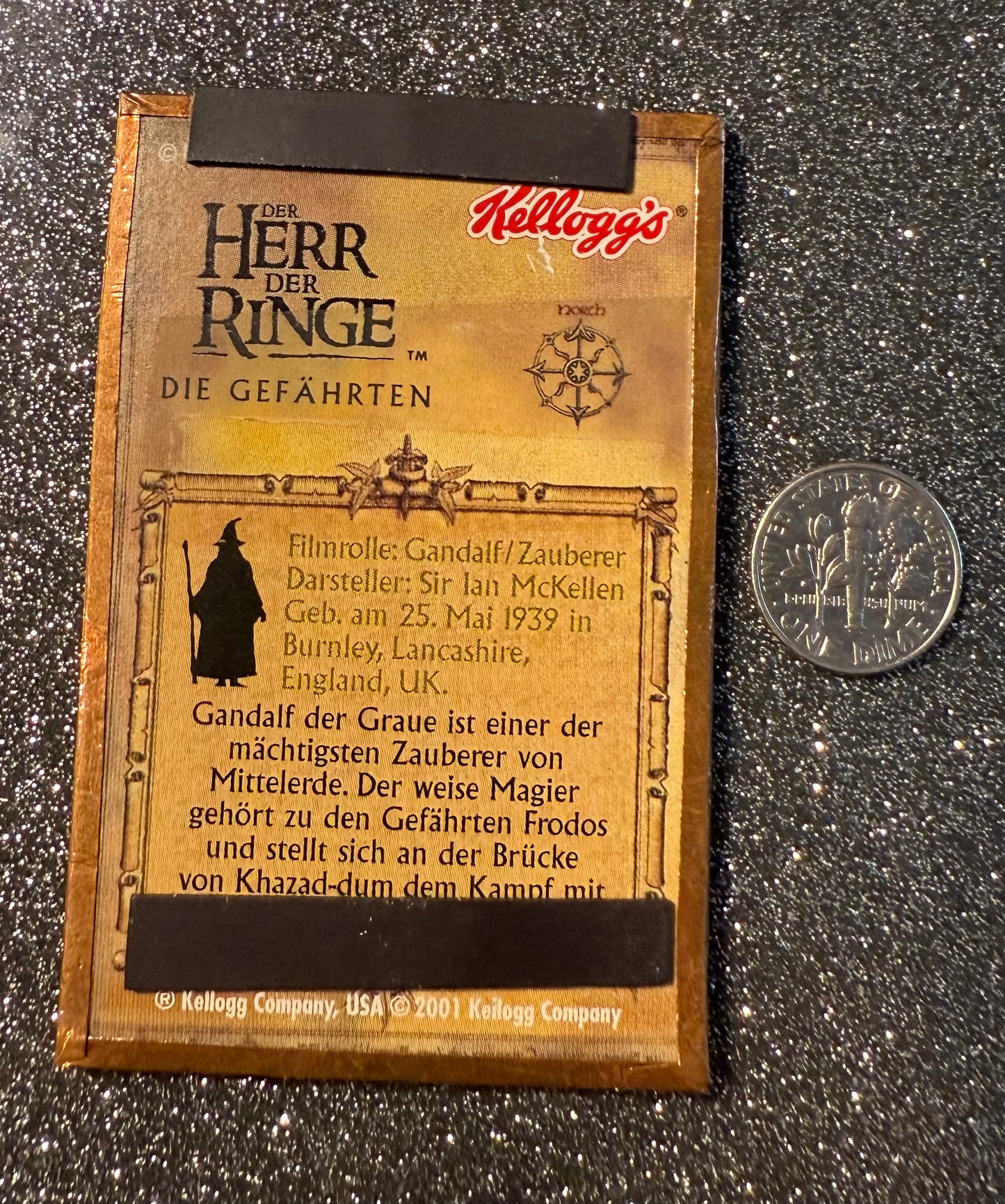 3-D Gandalf lenticular magnet- Lord of the Rings! 2001