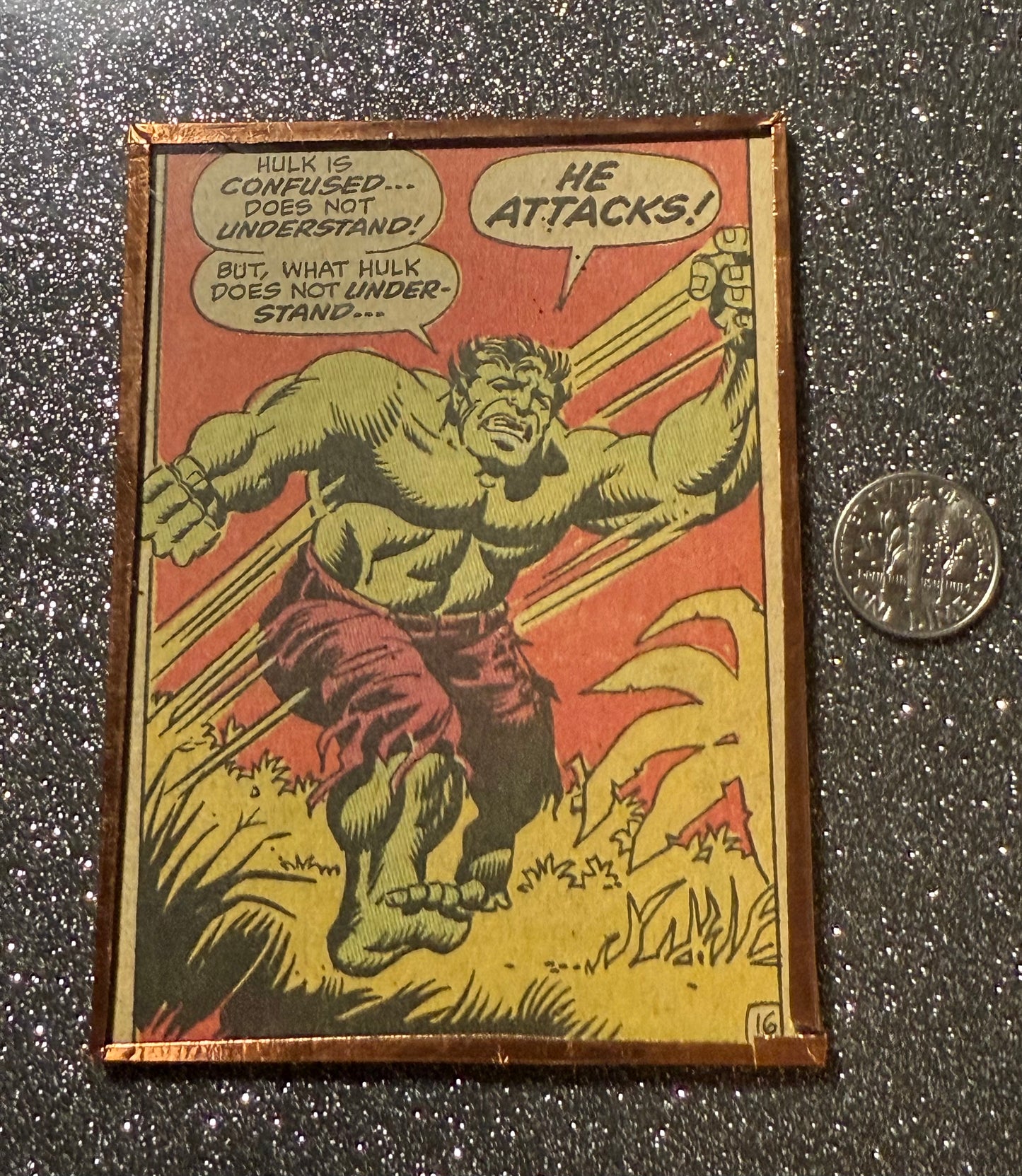 Confused Hulk magnet!! vintage