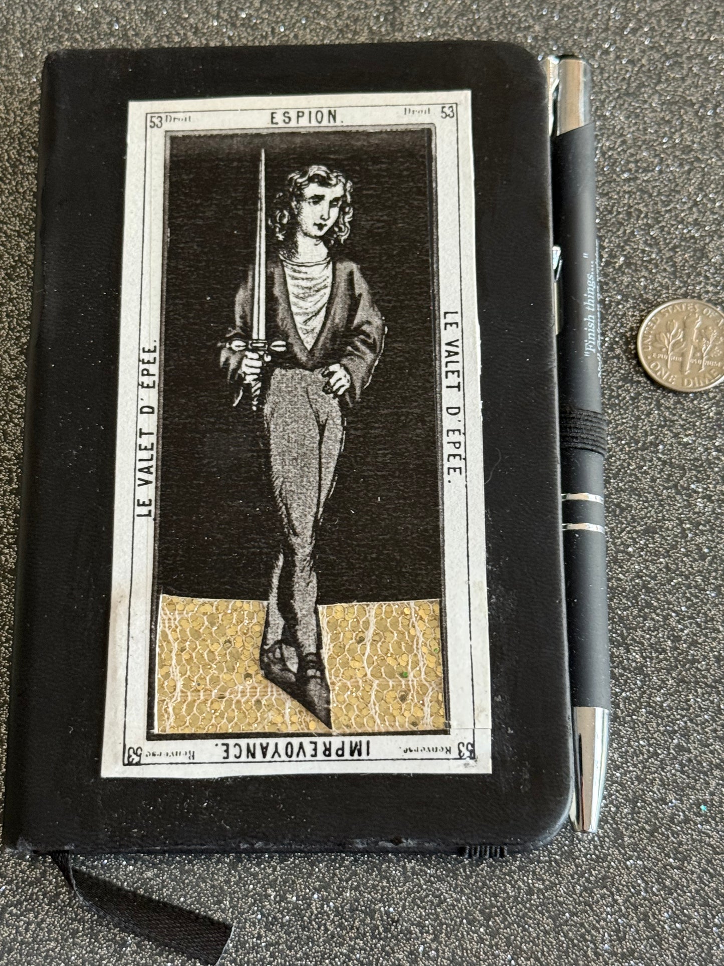 Gold glitter tarot notebook