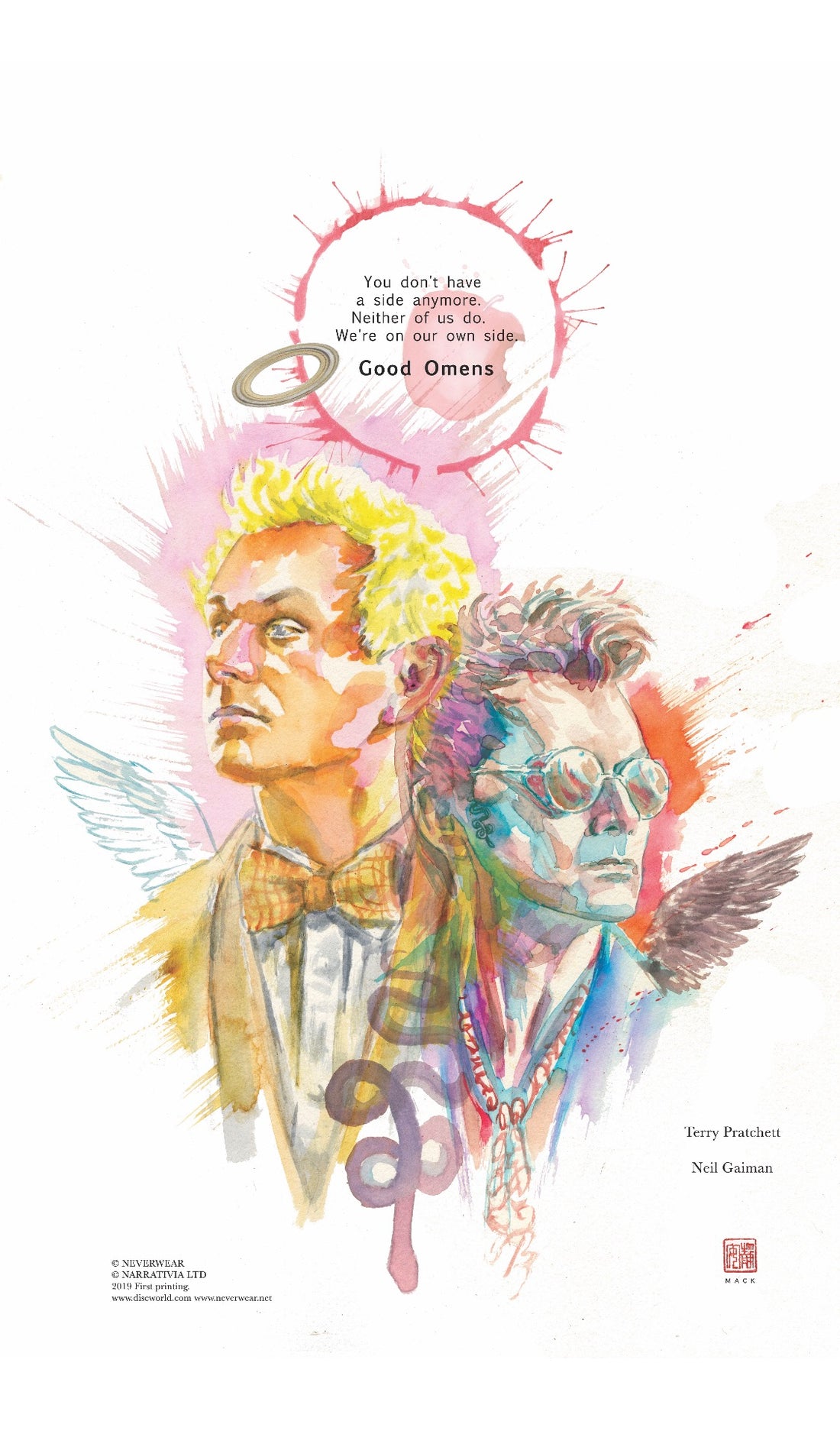 OFFICIAL GOOD OMENS PRINT by David Mack! Presale priced all weekend-