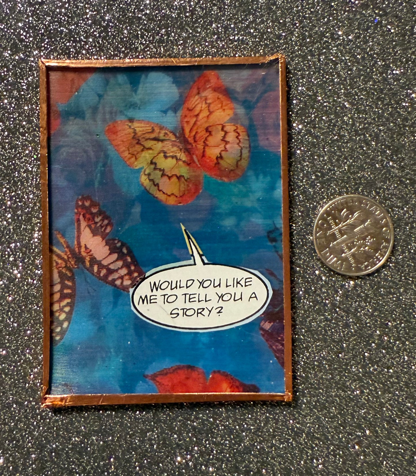 3D Lenticular butterflies "tell a story" magnet