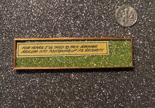 Green glitter Arkham magnet