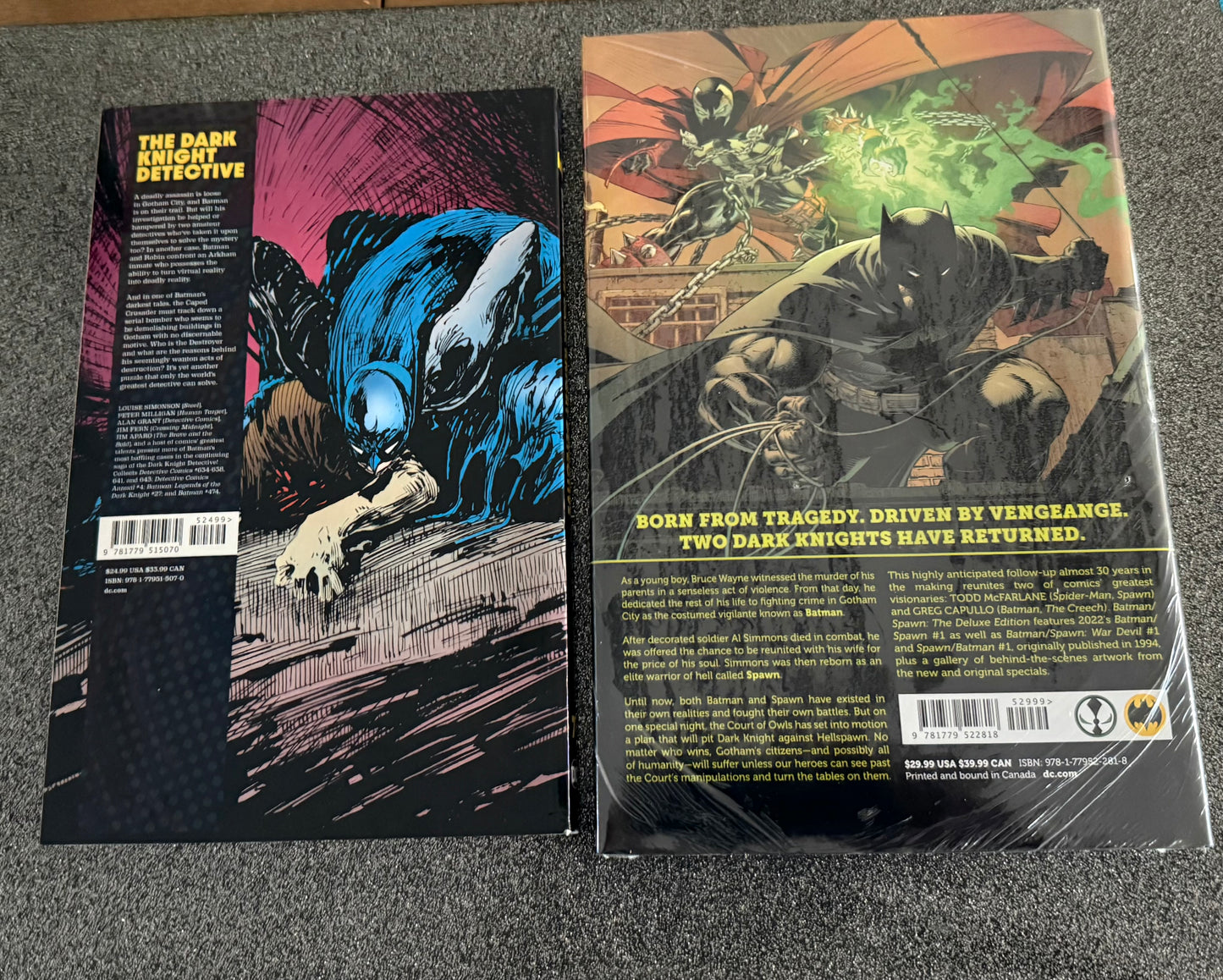 BATMAN GALORE!! 8 piece lot! 3 graphic novels, lunchbox, Batmobile, Batty + more