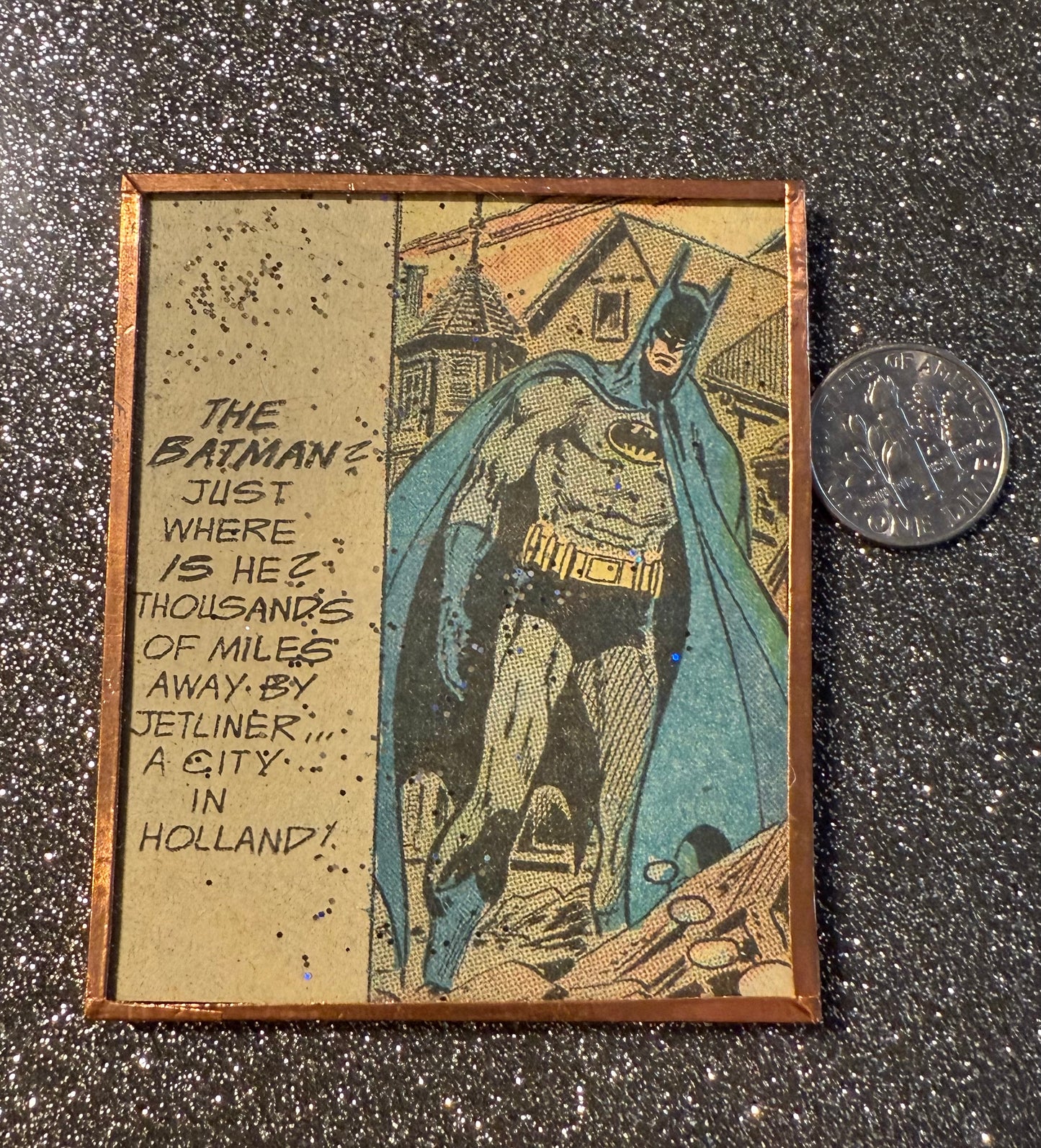 Batman glitter mirror (vintage 1973!)