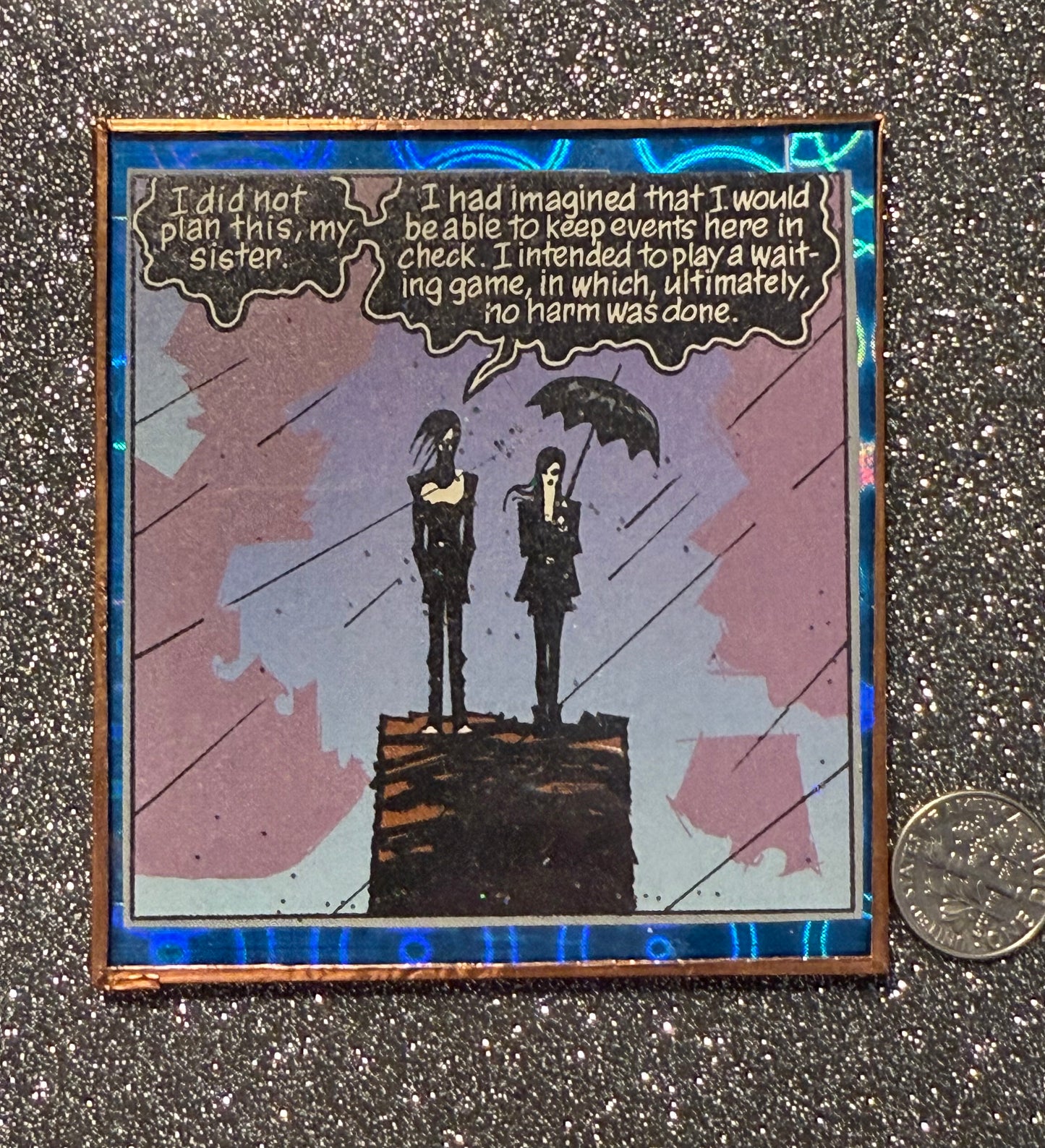 Blue glitter Death and Dream of the Endless magnet