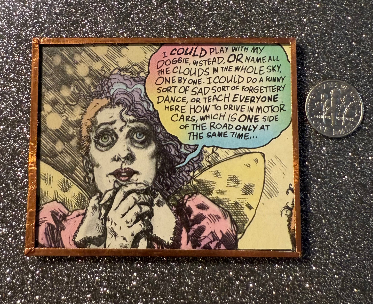 Delirium "motor cars" handmade magnet (Sandman 1995)