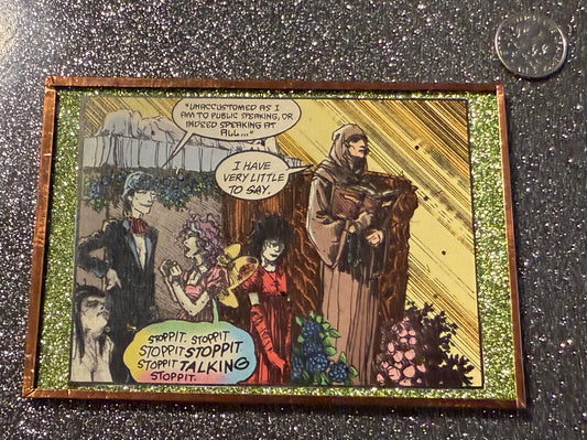 Green glitter Endless handmade magnet (Sandman 1995)