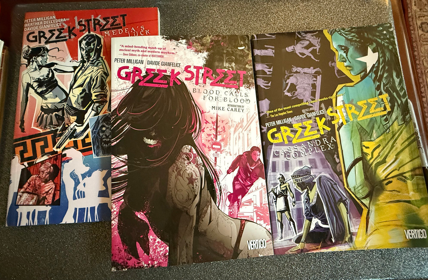 3 x GREEK STREET (VERTIGO) graphic novels; Peter Milligan