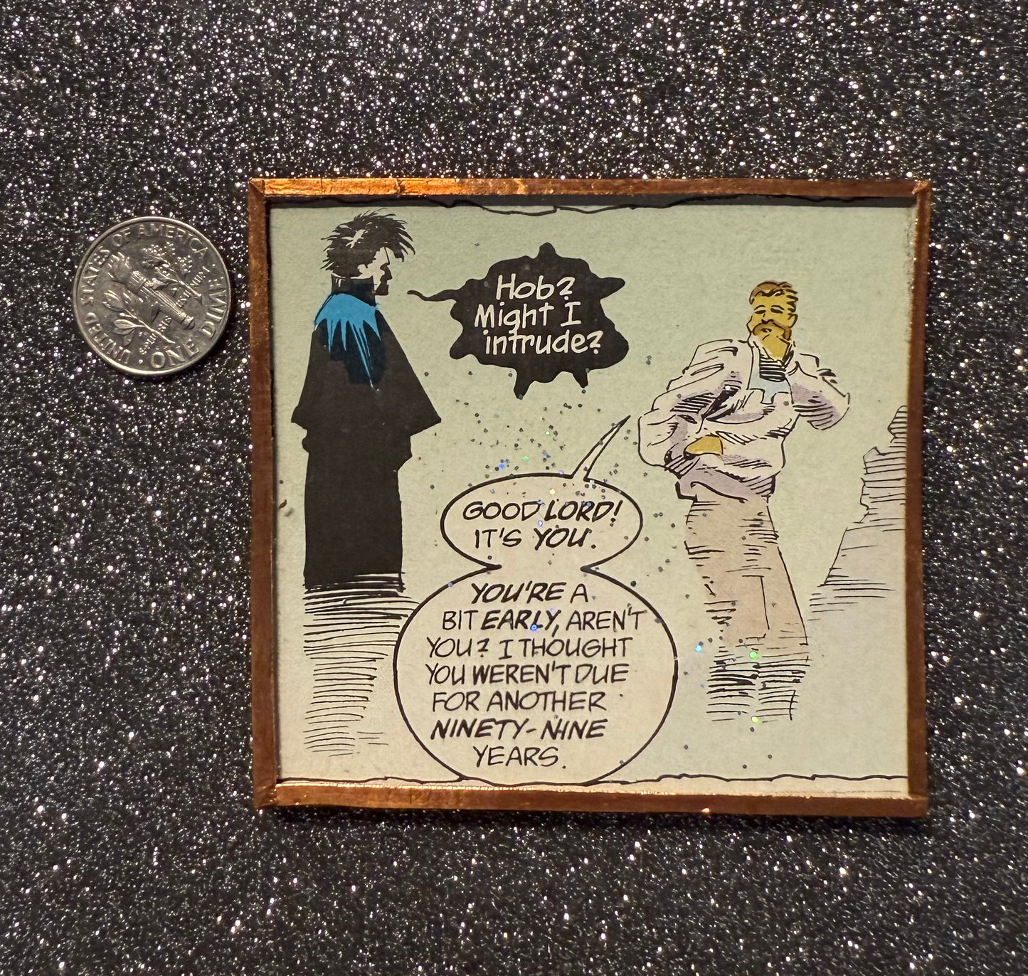 Sandman Hob Gadling and Dream hand made mirror