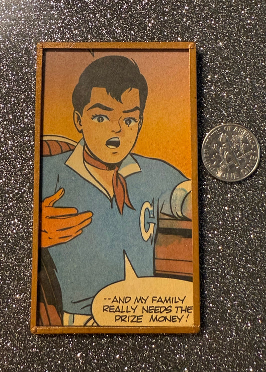 Speed Racer "prize money" handmade comic magnet
