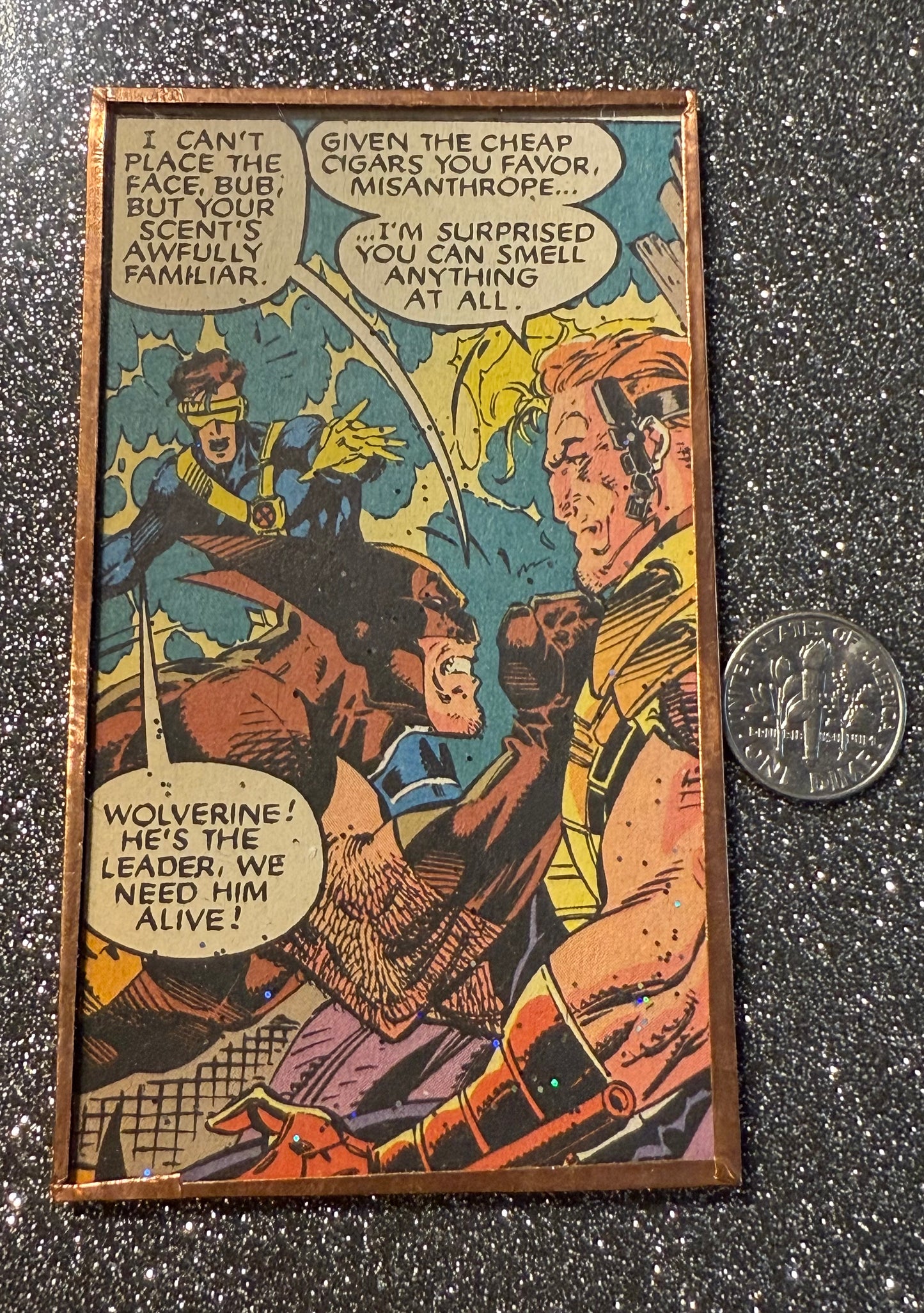 Wolverine and Cyclops Jim Lee Xmen glitter magnet