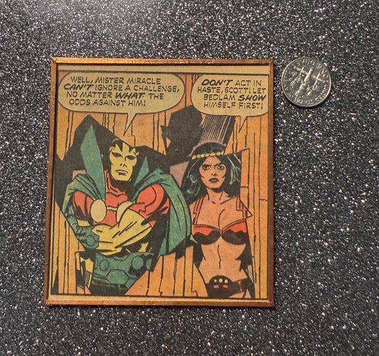 Vintage! Mr. Miracle Big Barda magnet 1972!
