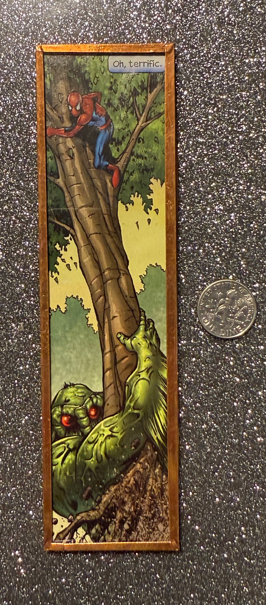 Spidey is up a tree! handmade magnet 2006