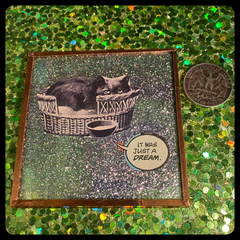 Cat's handcut glass candy bar MAGNETS & MIRRORS